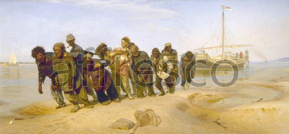 Scenic themes | Ilya Repin Barge Haulers on the Volga | Affresco Factory