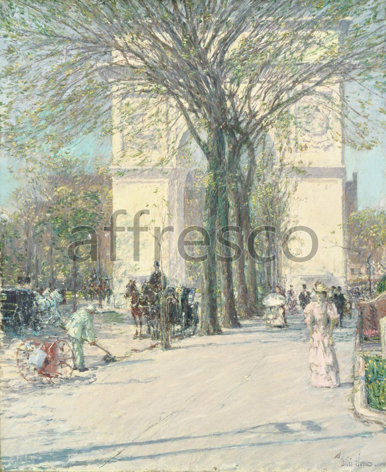 Impressionists & Post-Impressionists | Childe Hassam Washington Arch Spring | Affresco Factory