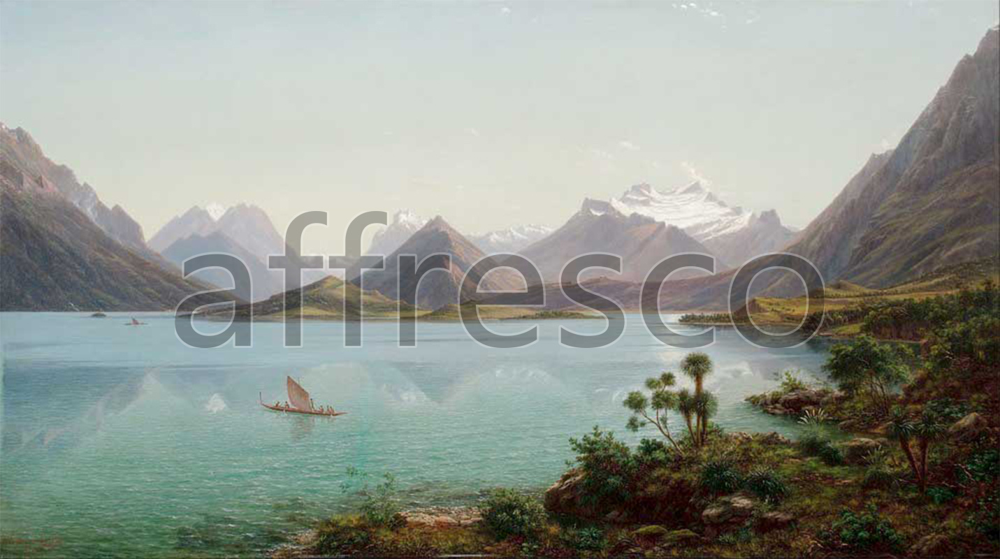 Classic landscapes | Eugene von Guerard Lake Wakatipu with Mount Earnslaw Middle Island New Zealand | Affresco Factory