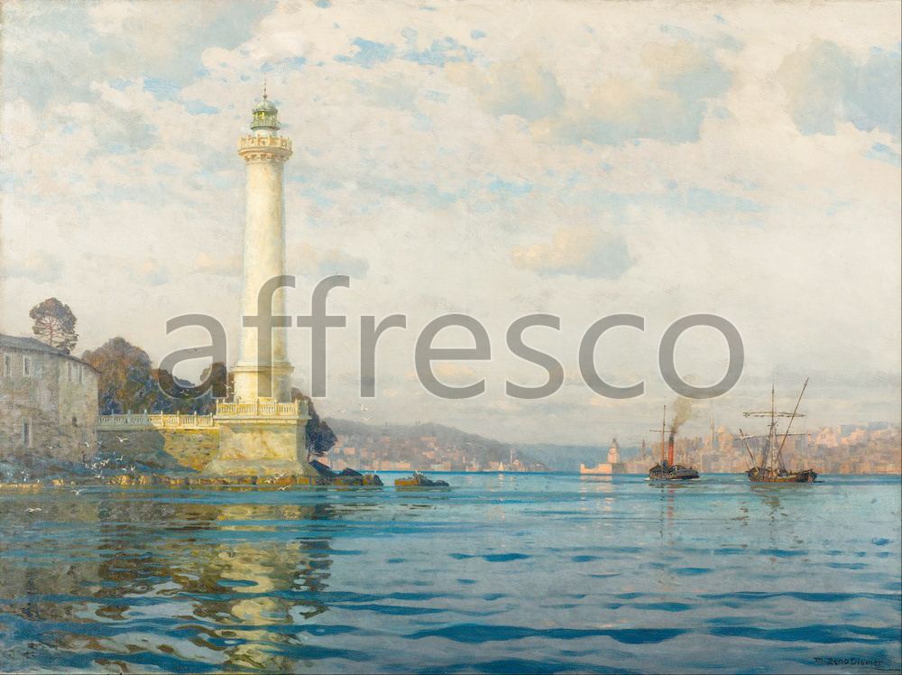 Classic landscapes | Michel Zeno Diemer The Ahırkapi Lighthouse | Affresco Factory
