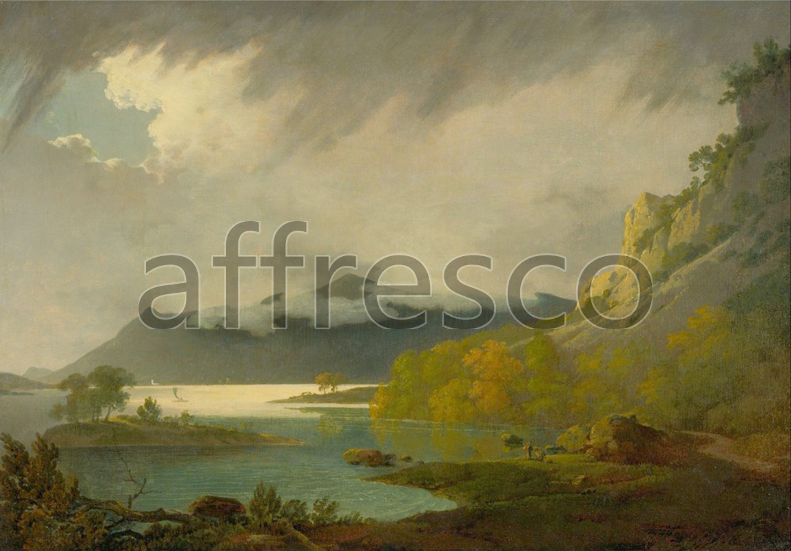 Classic landscapes | Joseph Wright of Derby Derwent Water with Skiddaw in the distance | Affresco Factory