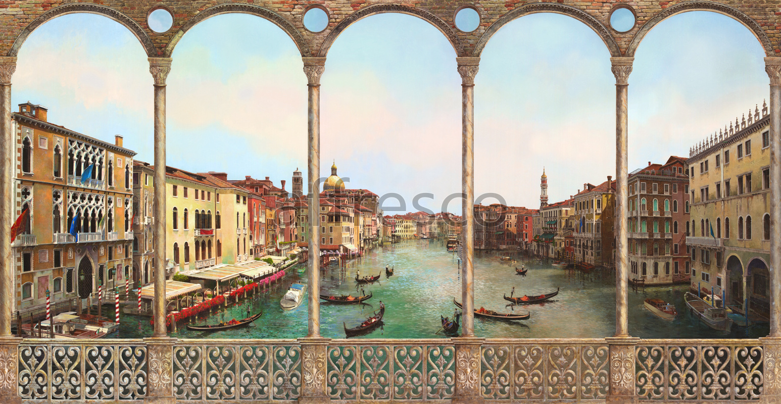 4918 | Picturesque scenery | Panorama of Venice | Affresco Factory