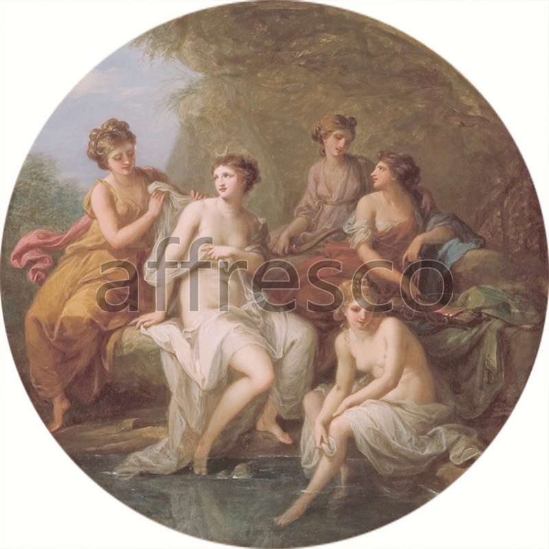 Classical antiquity themes | Angelica Kauffmann Diana and her nymphs bathing | Affresco Factory