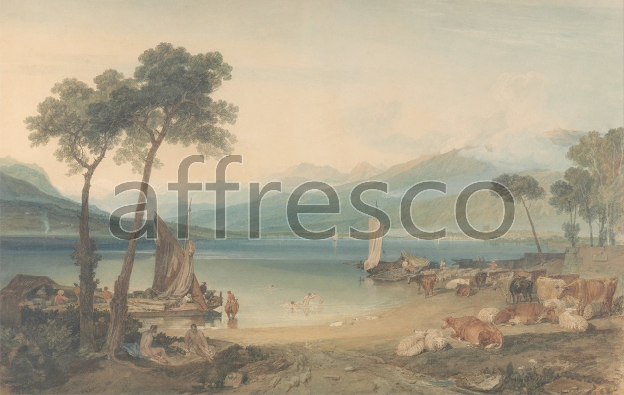 Classic landscapes | Joseph Mallord William Turner Lake Geneva and Mount Blanc | Affresco Factory