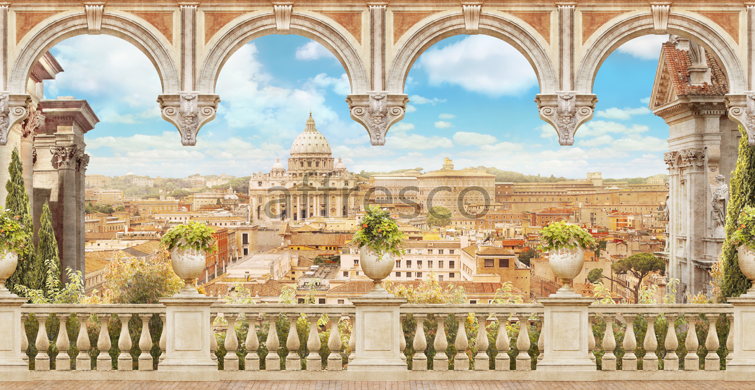 6281 | The best landscapes | Balcony with Rome view | Affresco Factory