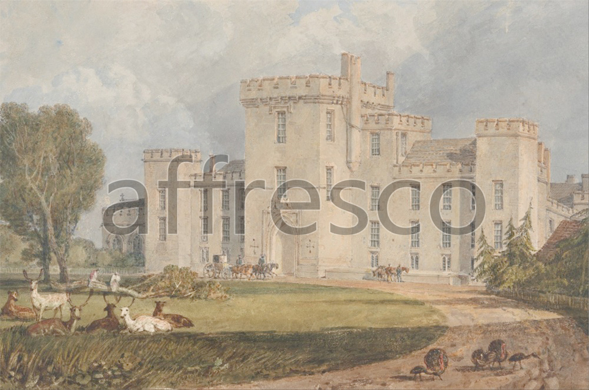 Classic landscapes | Joseph Mallord William Turner View of Hampton Court Hertefordshire from the Northwest | Affresco Factory
