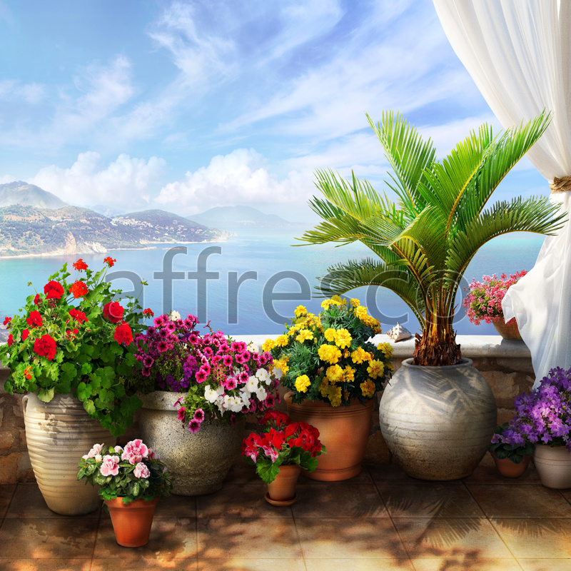 6487 | The best landscapes | Bright flowers | Affresco Factory