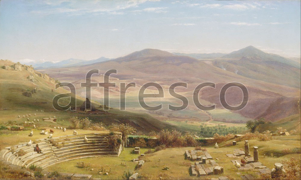 Classic landscapes | Worthington Whittredge The Amphitheatre of Tusculum and Albano Mountains Rome | Affresco Factory