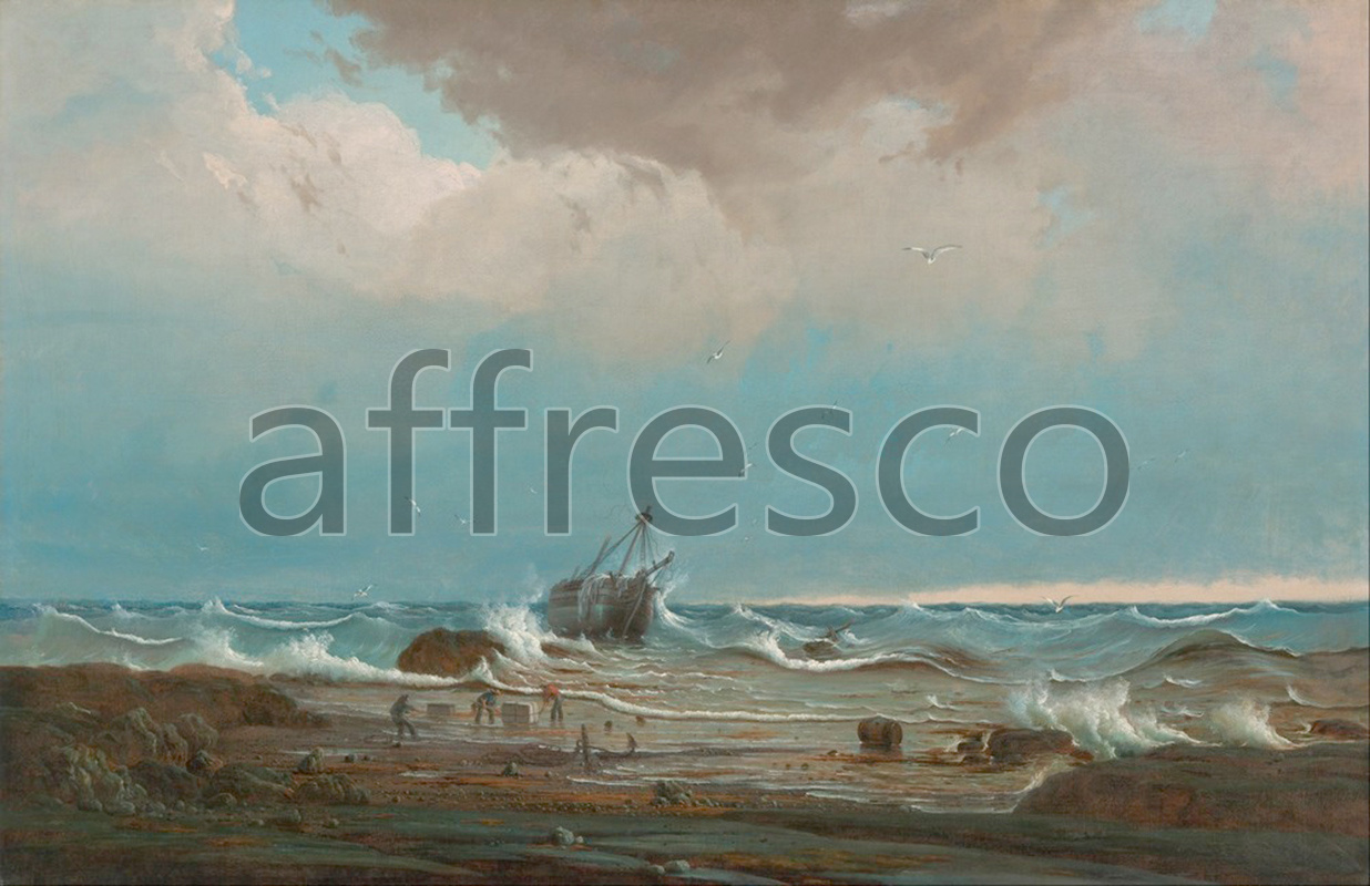 Marine art | Knut Bull The wreck of George the Third | Affresco Factory
