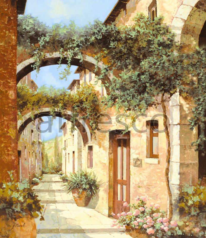 6794 | Picturesque scenery | City archs with plants | Affresco Factory
