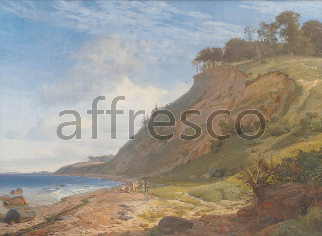 Classic landscapes | Johan Thomas Lundbye A Danish Coast View from Kitnas on Roskilde Fjord Zealand | Affresco Factory