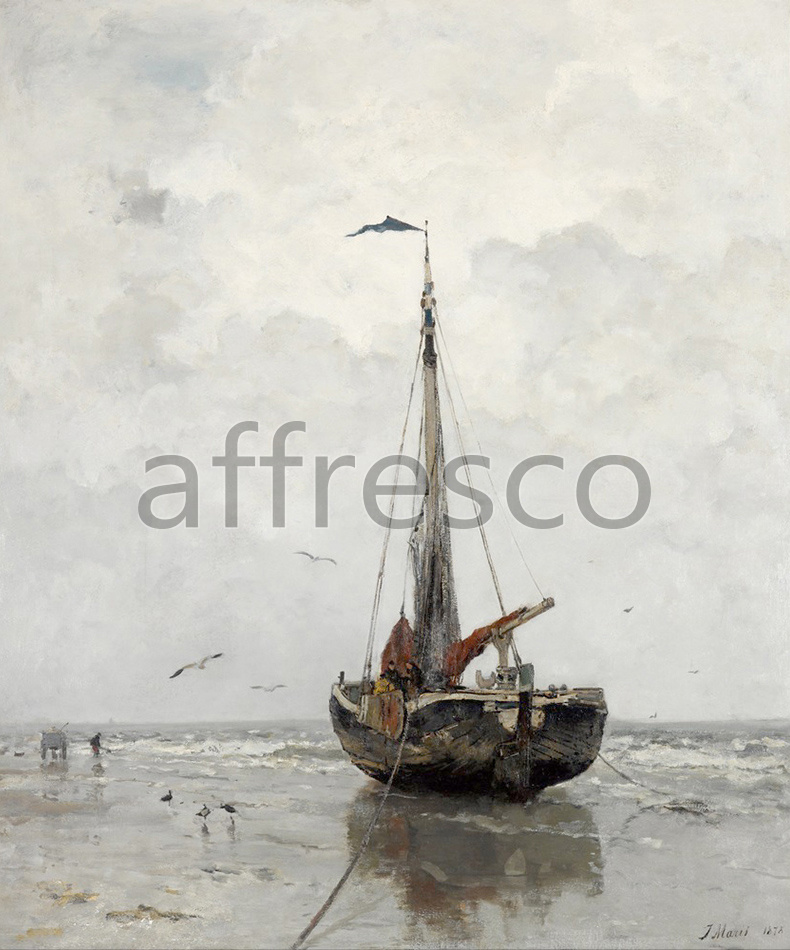 Marine art | Jacob Maris Fishing boat | Affresco Factory