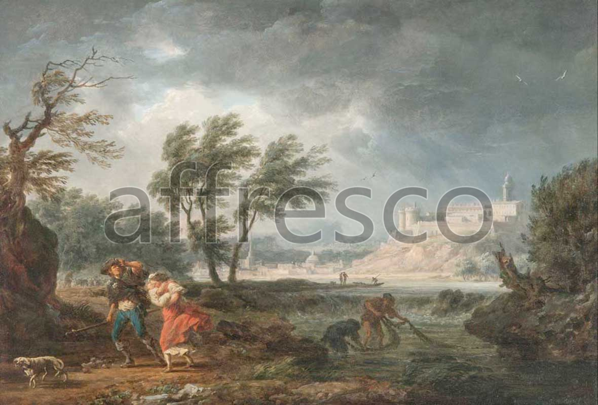Classic landscapes | Claude Joseph Vernet The four times of day Midday | Affresco Factory