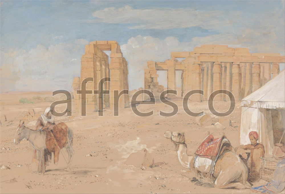 Scenic themes | John Frederick Lewis The Ramesseum at Thebes | Affresco Factory