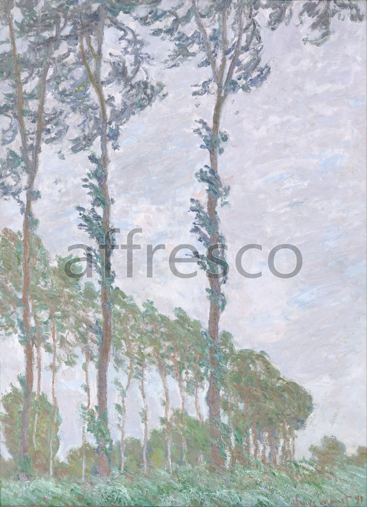 Impressionists & Post-Impressionists | Claude Monet Wind Effect Series of The Poplars | Affresco Factory