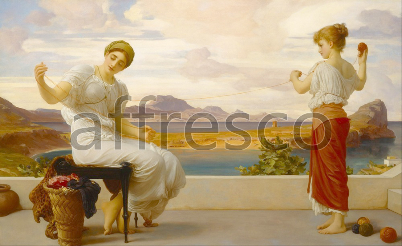 Classical antiquity themes | Lord Frederic Leighton Winding the skein | Affresco Factory
