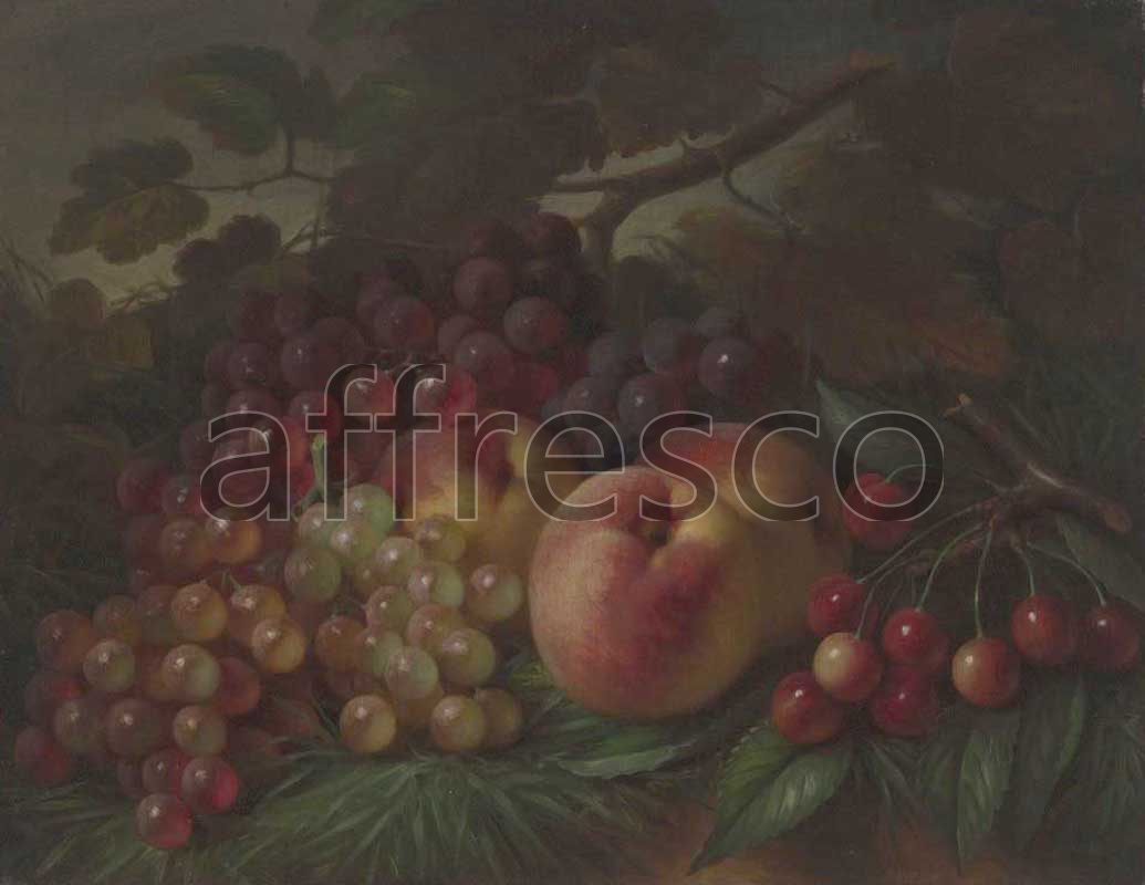 Classic landscapes | George Henry Hall Peaches Grapes and Cherries | Affresco Factory