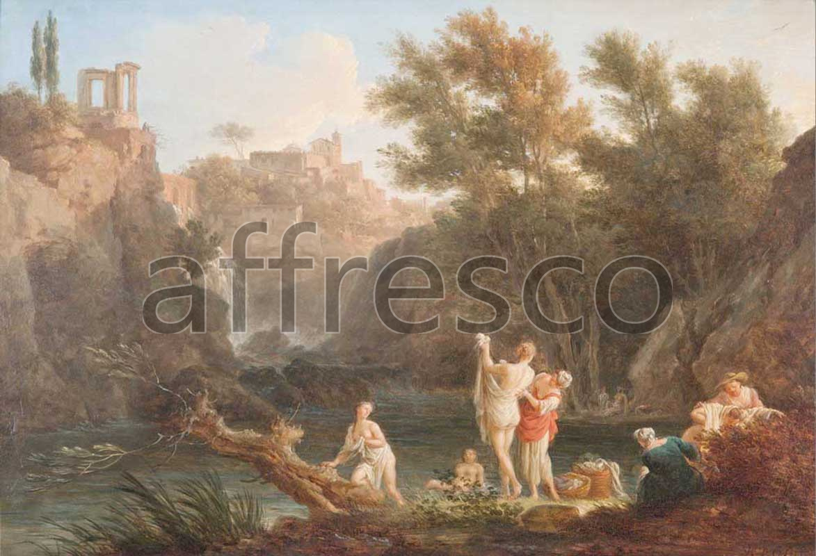 Classic landscapes | Claude Joseph Vernet The four times of day Evening | Affresco Factory