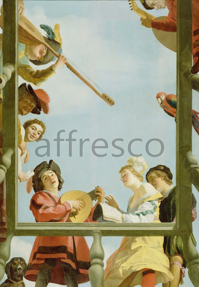 Scenic themes | Gerrit van Honthorst Musical Group on a Balcony | Affresco Factory
