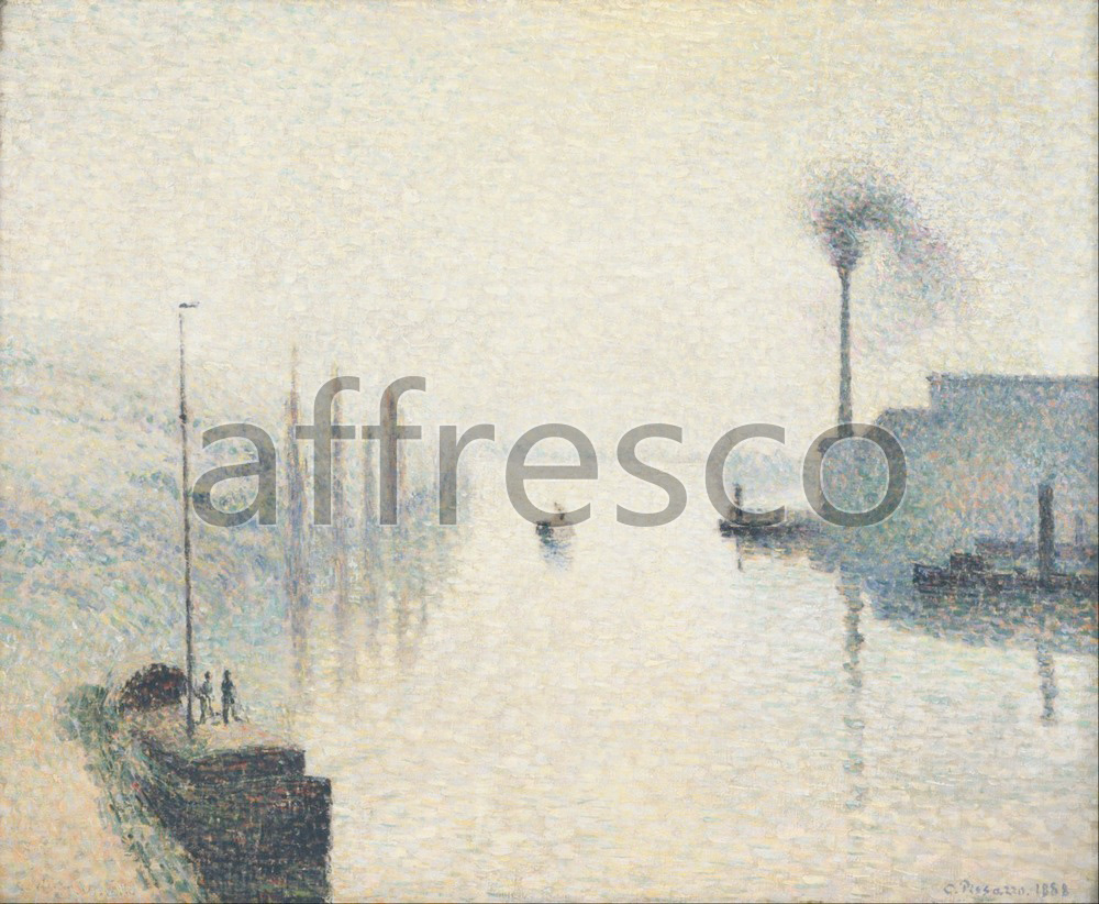 Impressionists & Post-Impressionists | Camille Pissarro French Lile Lacroix Rouen The Effect of Fog | Affresco Factory