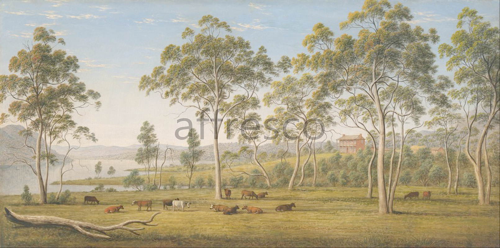 Classic landscapes | John Glover Mr Robinsons house on the Derwent Van Diemens Land | Affresco Factory