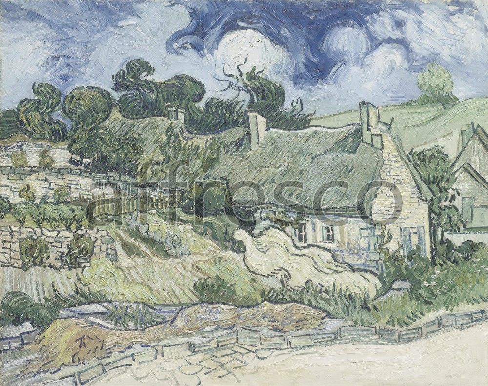 Impressionists & Post-Impressionists | Vincent van Gogh Thatched Cottages at Cordeville | Affresco Factory