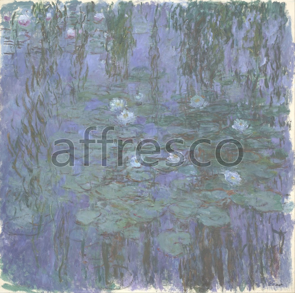 Impressionists & Post-Impressionists | Claude Monet Blue Water Lilies | Affresco Factory