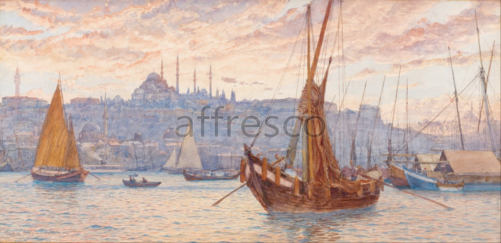 Marine art | Tristram James Ellis The Golden Horn | Affresco Factory