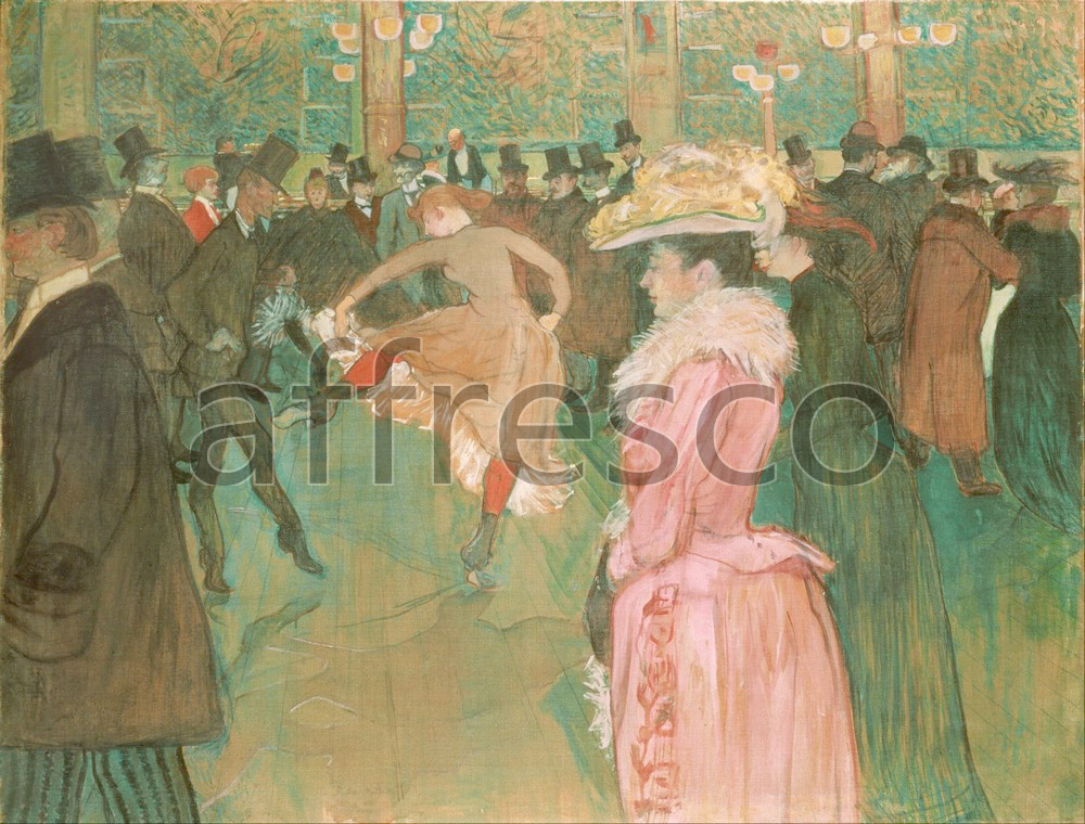 Impressionists & Post-Impressionists | Henri de Toulouse Lautrec At the Moulin Rouge The Dance | Affresco Factory