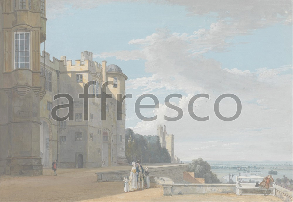 Classic landscapes | Paul Sandby The North Terrace Windsor Castle Looking West | Affresco Factory