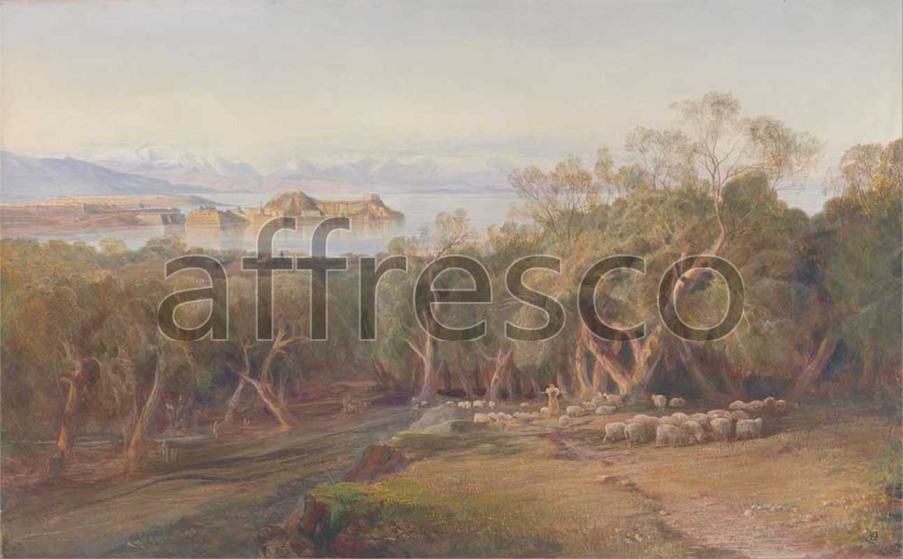 Classic landscapes | Edward Lear Corfu from Ascension 2 | Affresco Factory