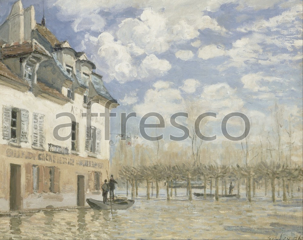 Impressionists & Post-Impressionists | Alfred Sisley Boat in the Flood at Port Marly | Affresco Factory
