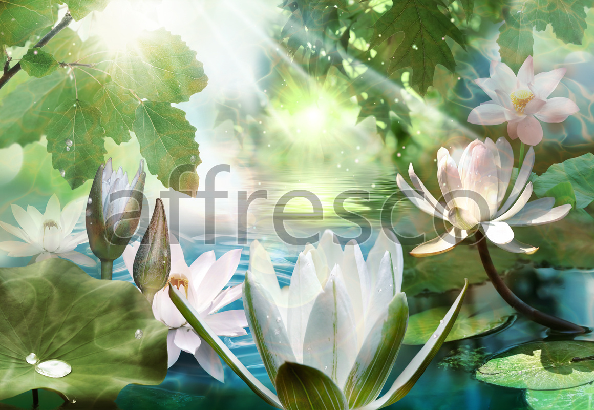 7125 | Flowers | water-lilies | Affresco Factory