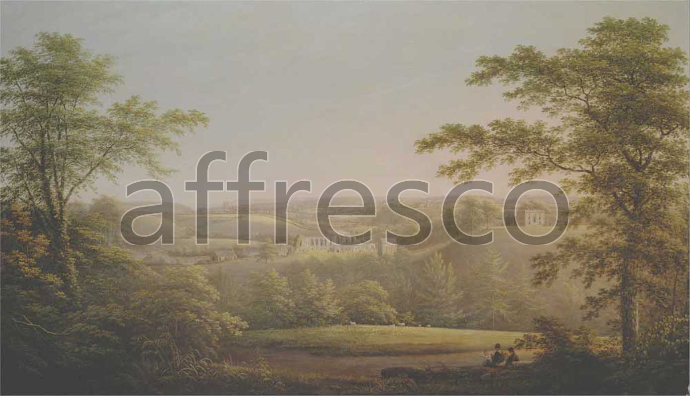 Classic landscapes | George Cuitt Easby Hall and Easby Abbey with Richmond Yorkshire in the Background | Affresco Factory
