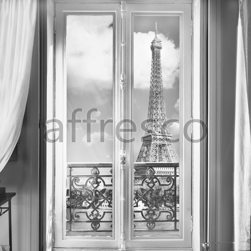 ID11282 | The best landscapes | Eiffel tower view from the window | Affresco Factory