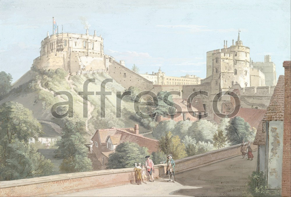 Classic landscapes | Paul Sandby Windsor Castle The Round Tower Royal Court and Devils Tower from the Black Rod | Affresco Factory