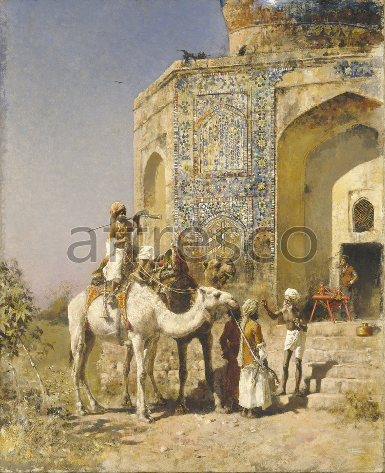 Scenic themes | Edwin Lord Weeks The Old Blue Tiled Mosque Outside of Delhi | Affresco Factory