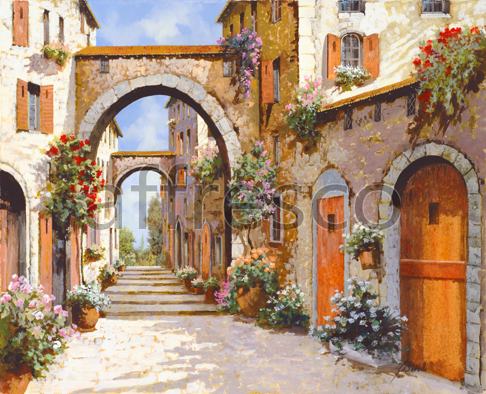6781 | Picturesque scenery | Street with archs | Affresco Factory
