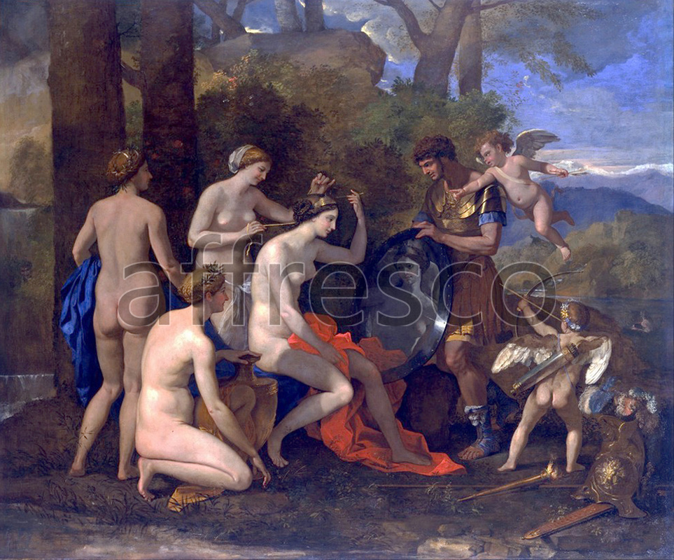Classical antiquity themes | Nicolas Poussin Mars and Venus | Affresco Factory