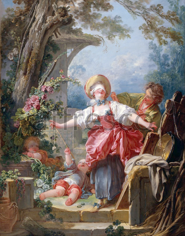 Scenic themes | Jean Honore Fragonard  Blind Mans Buff | Affresco Factory