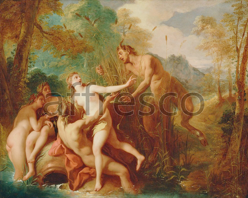 Classical antiquity themes | Jean Francois de Troy Pan and Syrinx | Affresco Factory