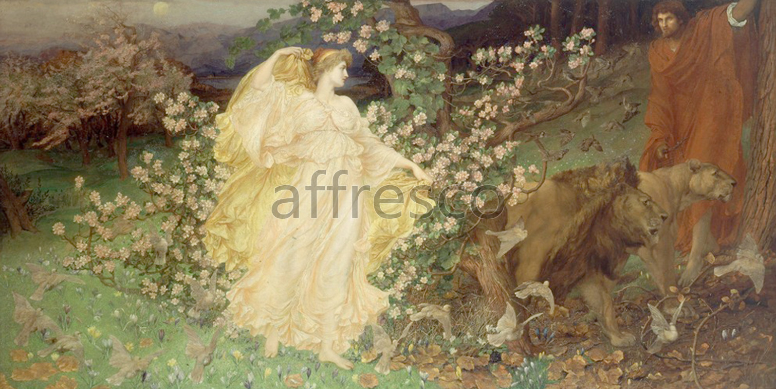Classical antiquity themes | William Blake Richmond Venus and Anchises | Affresco Factory