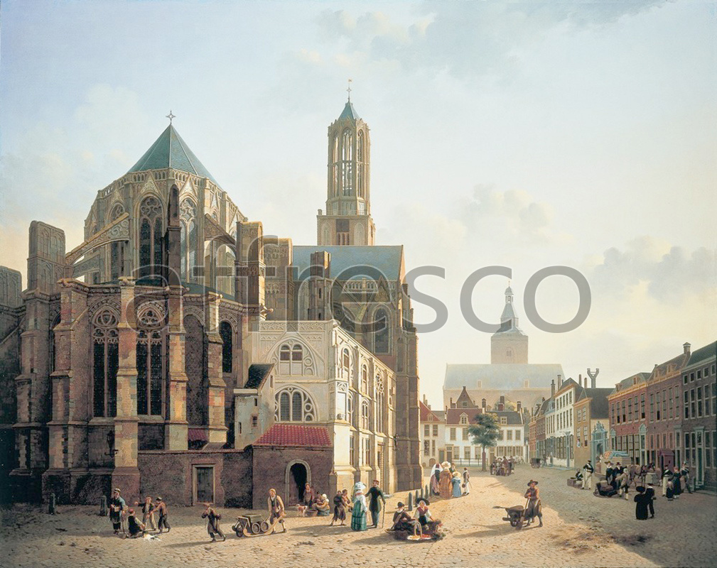 Classic landscapes | Jan Hendrik Verheyen View of the choir and tower of Utrecht Cathedral | Affresco Factory