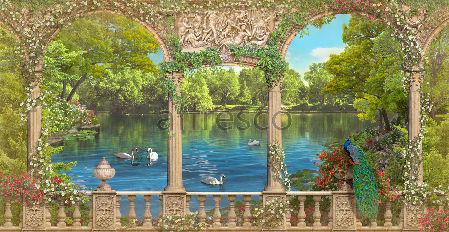4978 | The best landscapes | Swan lake | Affresco Factory