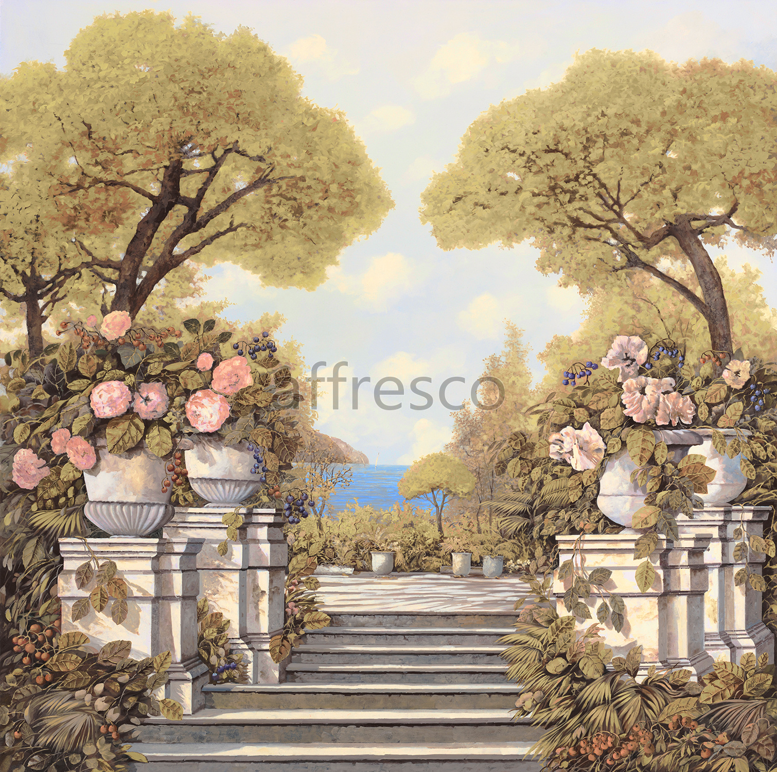 6731 | Picturesque scenery | Stairs to a garden | Affresco Factory