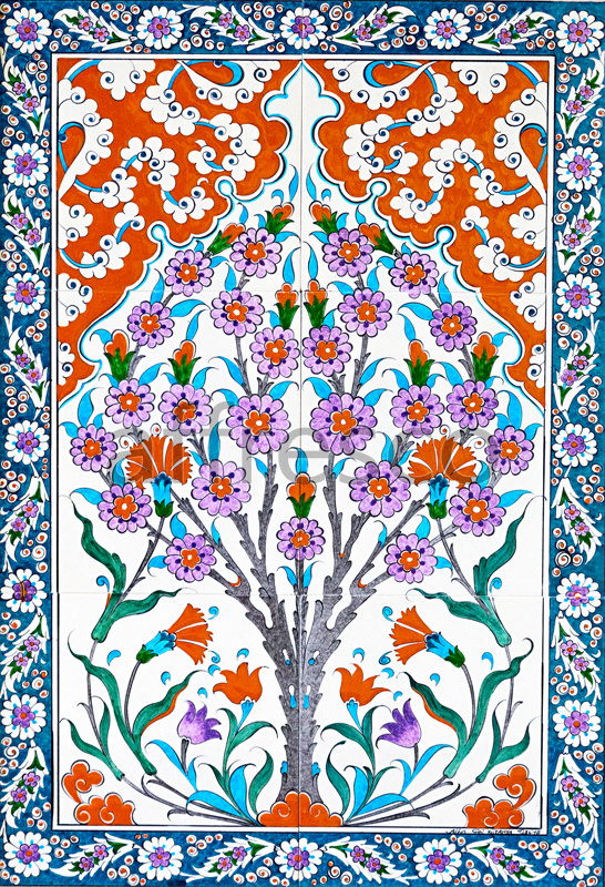 ID135659 | Oriental Ornaments | Восточный орнамент с цветами | Affresco Factory