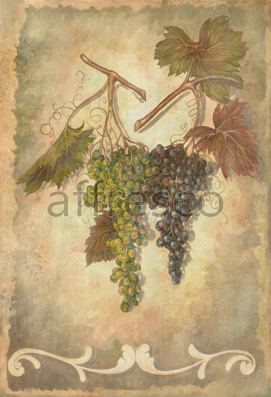 2086 | Still-Life Paintings | bunch of grapes | Affresco Factory