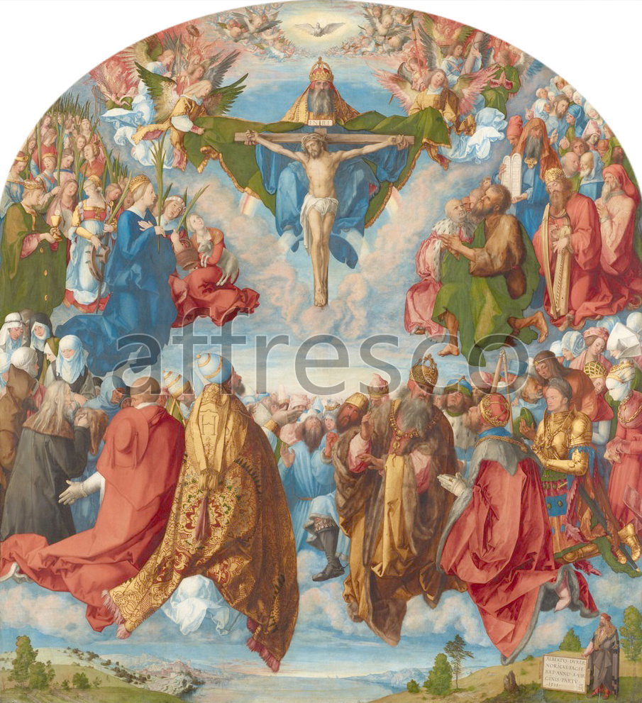 Biblical themes | Albrecht Durer Adoration of the Trinity | Affresco Factory