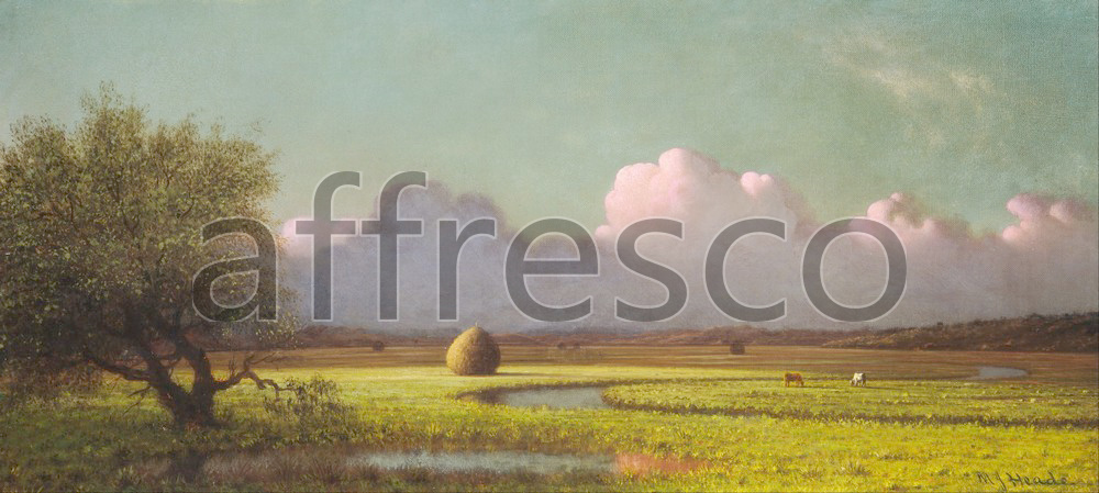 Classic landscapes | Martin Johnson Heade Sunlight and Shadow The Newbury Marshes | Affresco Factory
