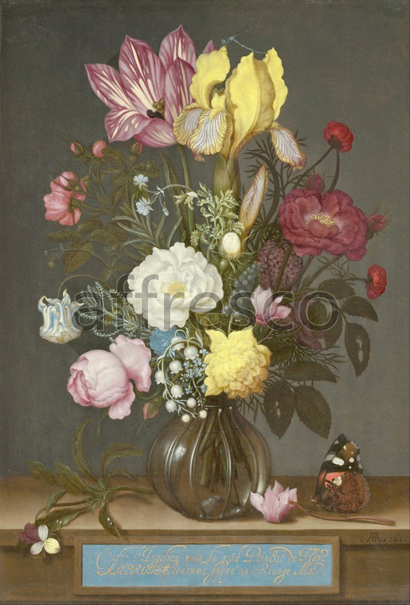 Still life | Ambrosius Bosschaert the Elder Bouquet of Flowers in a Glass Vase | Affresco Factory